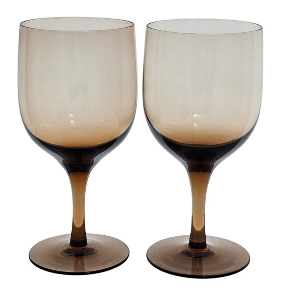 Noritake | Dining | 2 Viewpoint Brown Noritake Wine Glasses 65 Vtg ...
